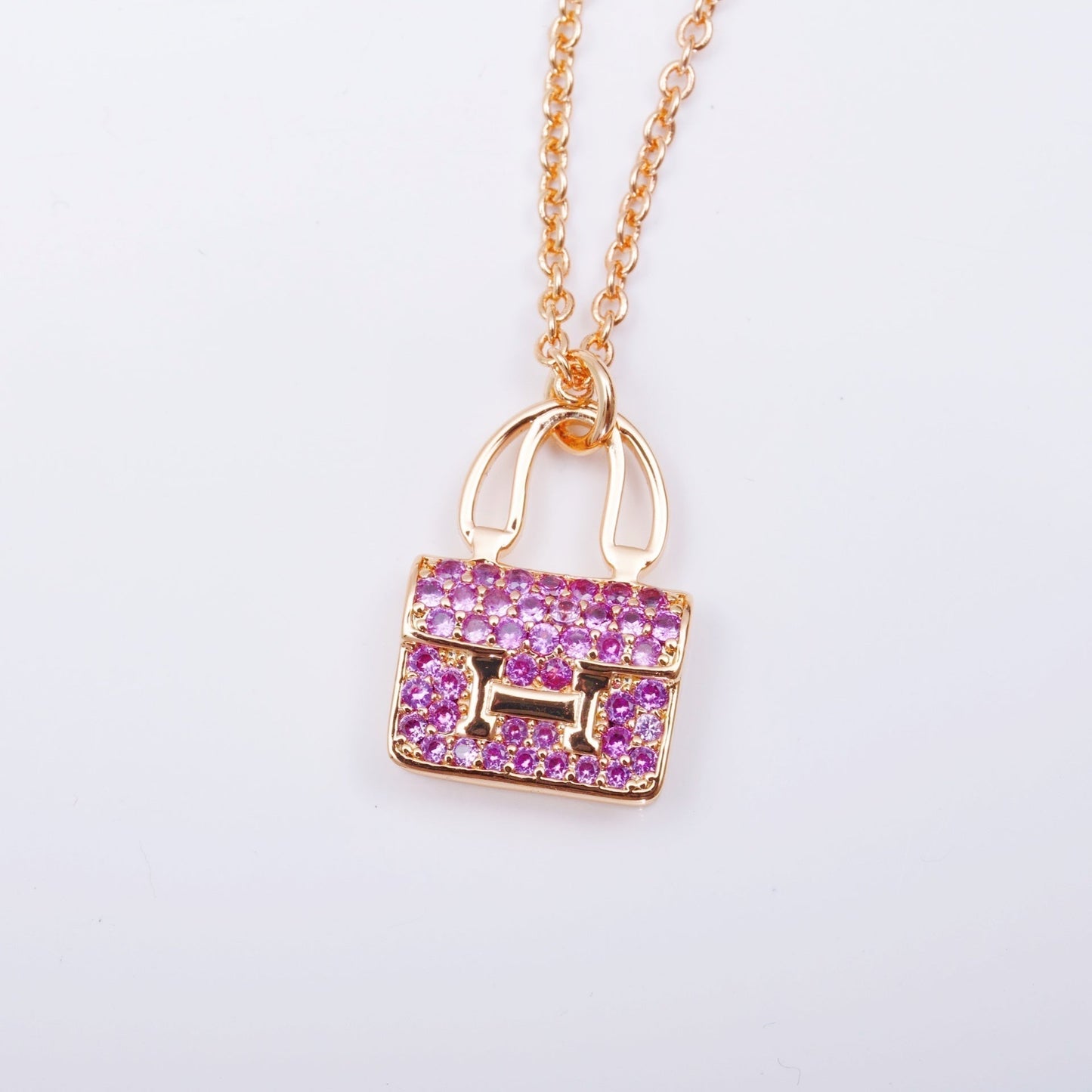 [✨ROSE💎]CONSTANCE PEDANT PURPLE DIAMOND NECKLACE