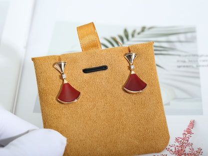[✨ROSE💎]DREAM Carnelian PINK GOLD EARRINGS