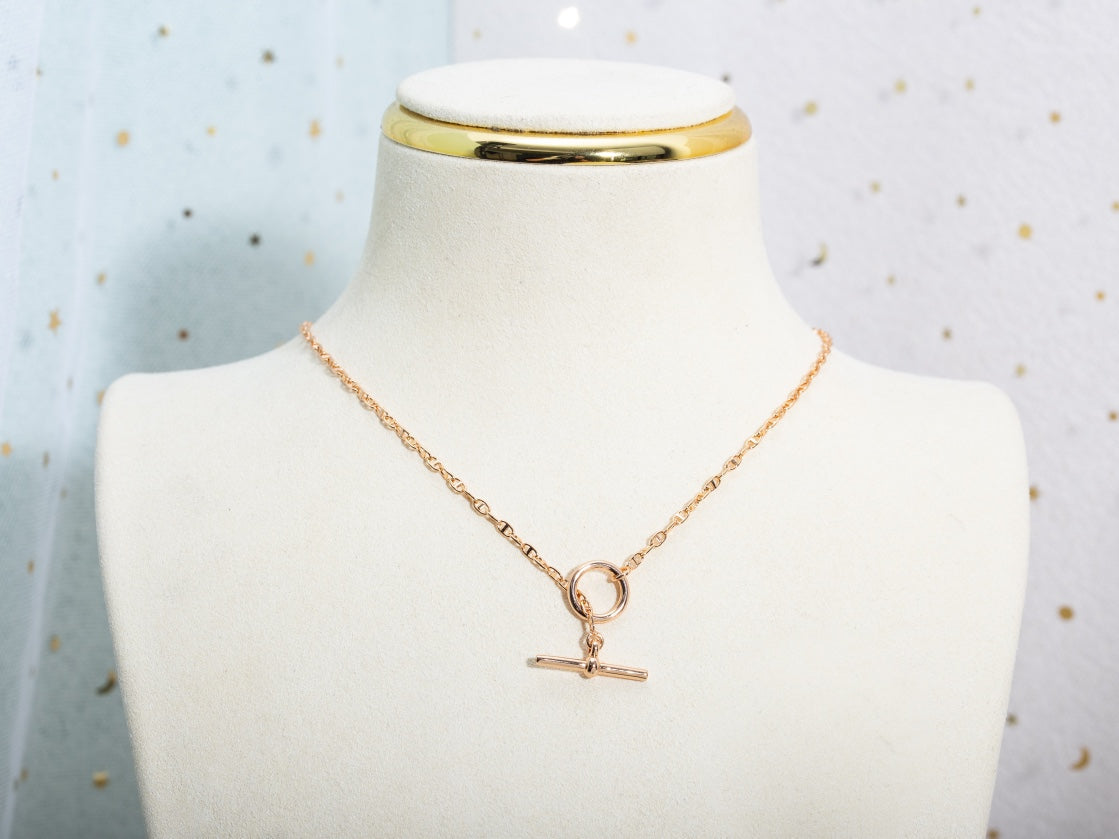 [✨ROSE💎]ECHAPPEE NECKLACE PINK GOLD