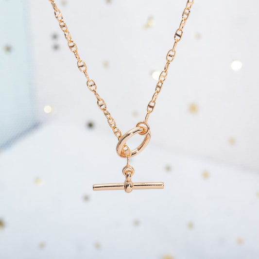 [✨ROSE💎]ECHAPPEE NECKLACE PINK GOLD