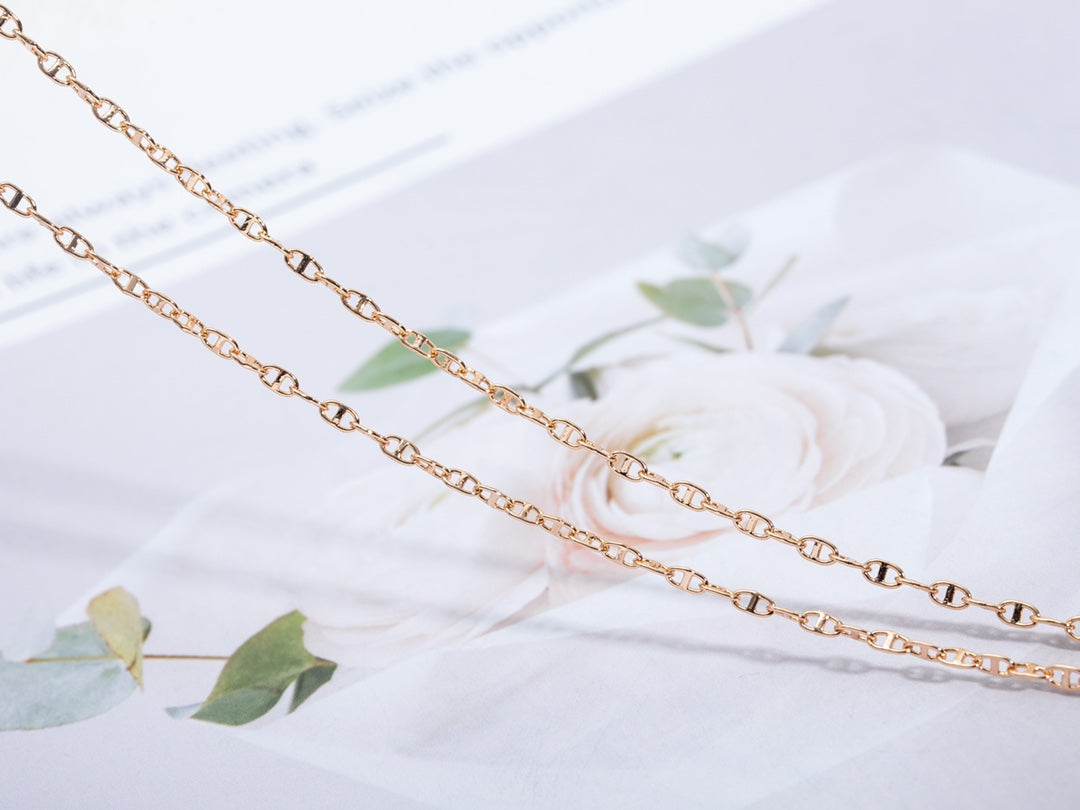 [✨ROSE💎]ECHAPPEE NECKLACE PINK GOLD