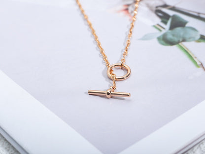 [✨ROSE💎]ECHAPPEE NECKLACE PINK GOLD