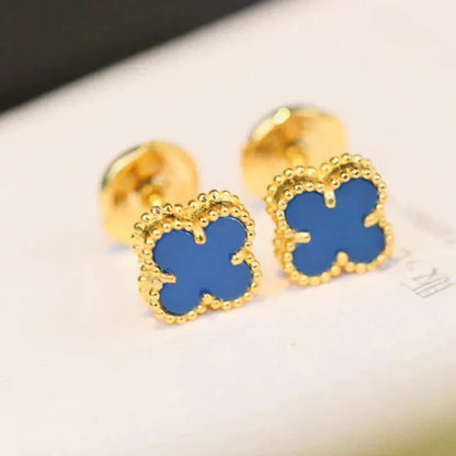 [✨ROSE💎]CLOVER MINI 9.5MM TURQUOISE EARRINGS