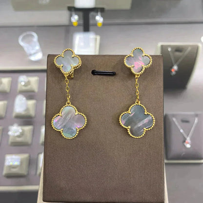 [✨ROSE💎]CLOVER 2 MOTIFS  EARRINGS (MULTIPLE CHOICESC