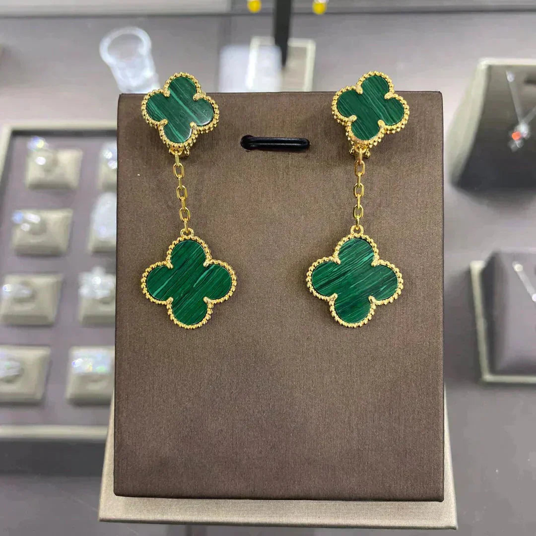 [✨ROSE💎]CLOVER 2 MOTIFS  EARRINGS (MULTIPLE CHOICESC