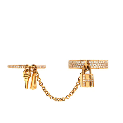 [✨ROSE💎]HM KELLY CLOCHETTE DOUBLE RING IN  WITH DIAMONDS