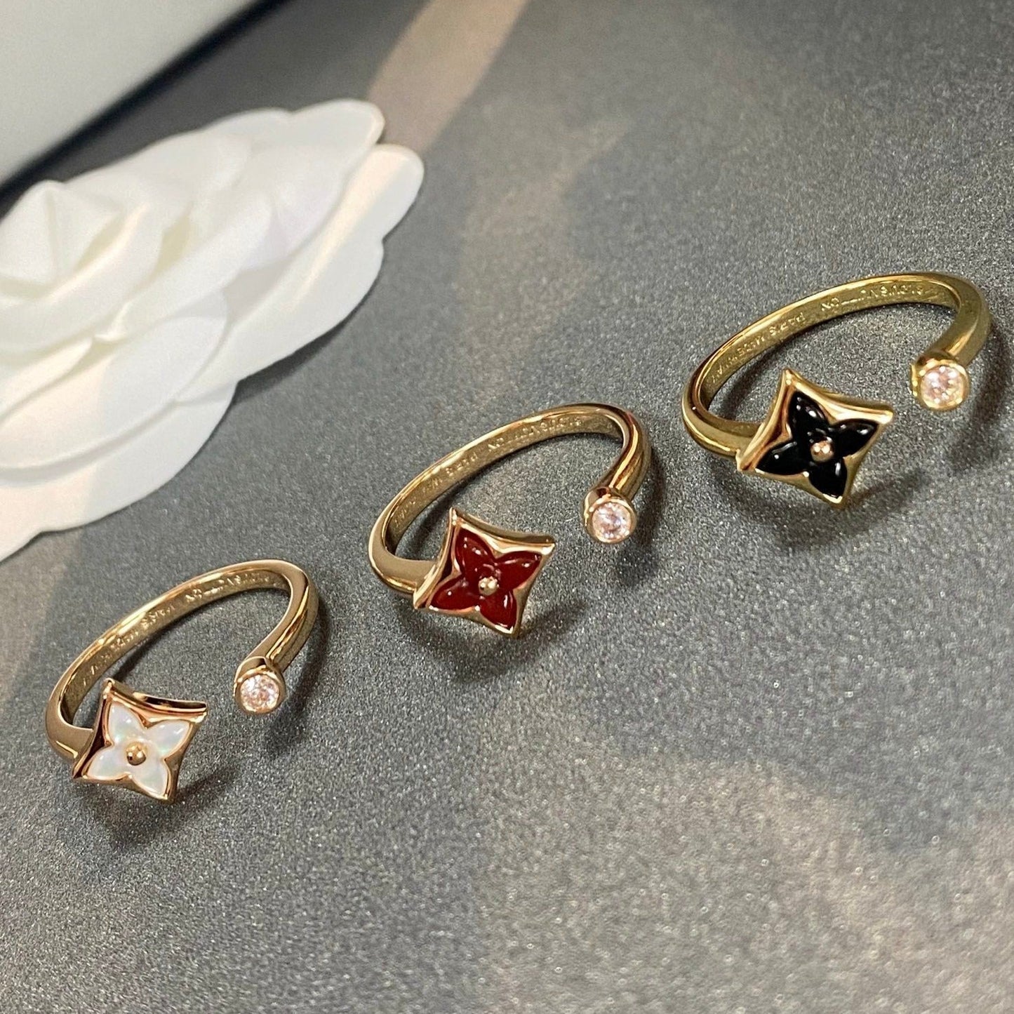 [✨ROSE💎]STAR 1 DIAMOND OPEN RING