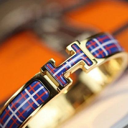 [✨ROSE💎]H TARTAN BRACELET 12MM