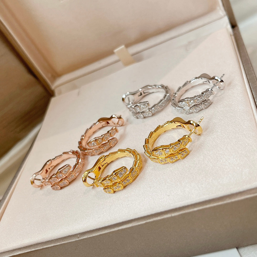 [✨ROSE💎]SERPENTI EARRINGS DIAMOND
