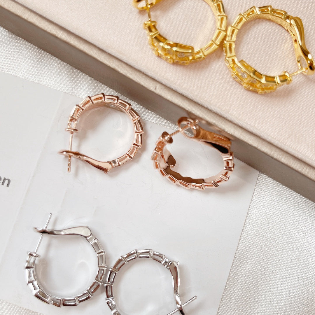 [✨ROSE💎]SERPENTI EARRINGS DIAMOND