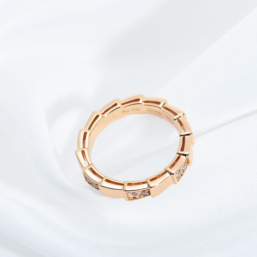 [✨ROSE💎]SERPENTI RING PINK GOLD  3MM