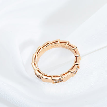 [✨ROSE💎]SERPENTI RING PINK GOLD  3MM
