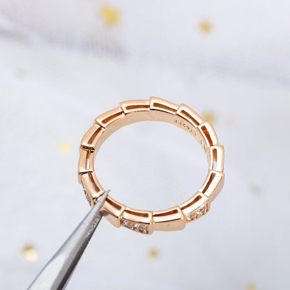 [✨ROSE💎]SERPENTI RING PINK GOLD  3MM