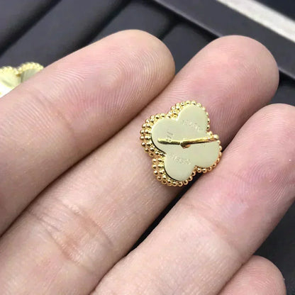 [✨ROSE💎]CLOVER MINI 9.5MM LASER EARRINGS