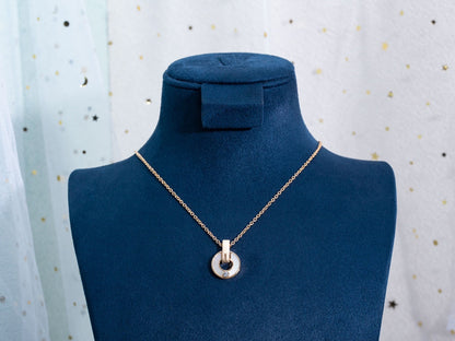 [✨ROSE💎]GARI NECKLACE PINK GOLD MOP