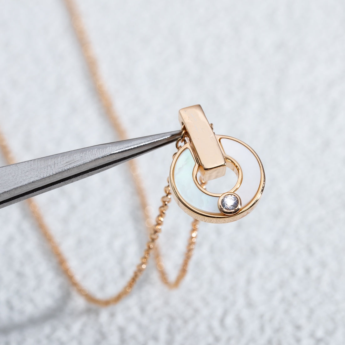 [✨ROSE💎]GARI NECKLACE PINK GOLD MOP