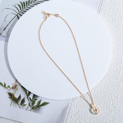 [✨ROSE💎]GARI NECKLACE PINK GOLD MOP