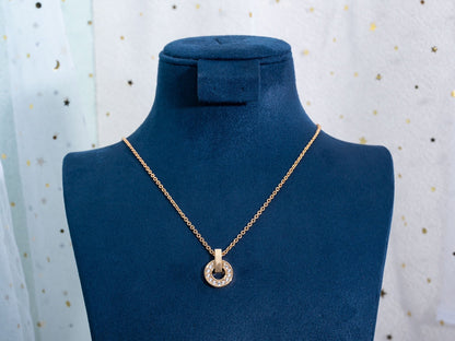 [✨ROSE💎]GARI NECKLACE PINK GOLD DIAMOND