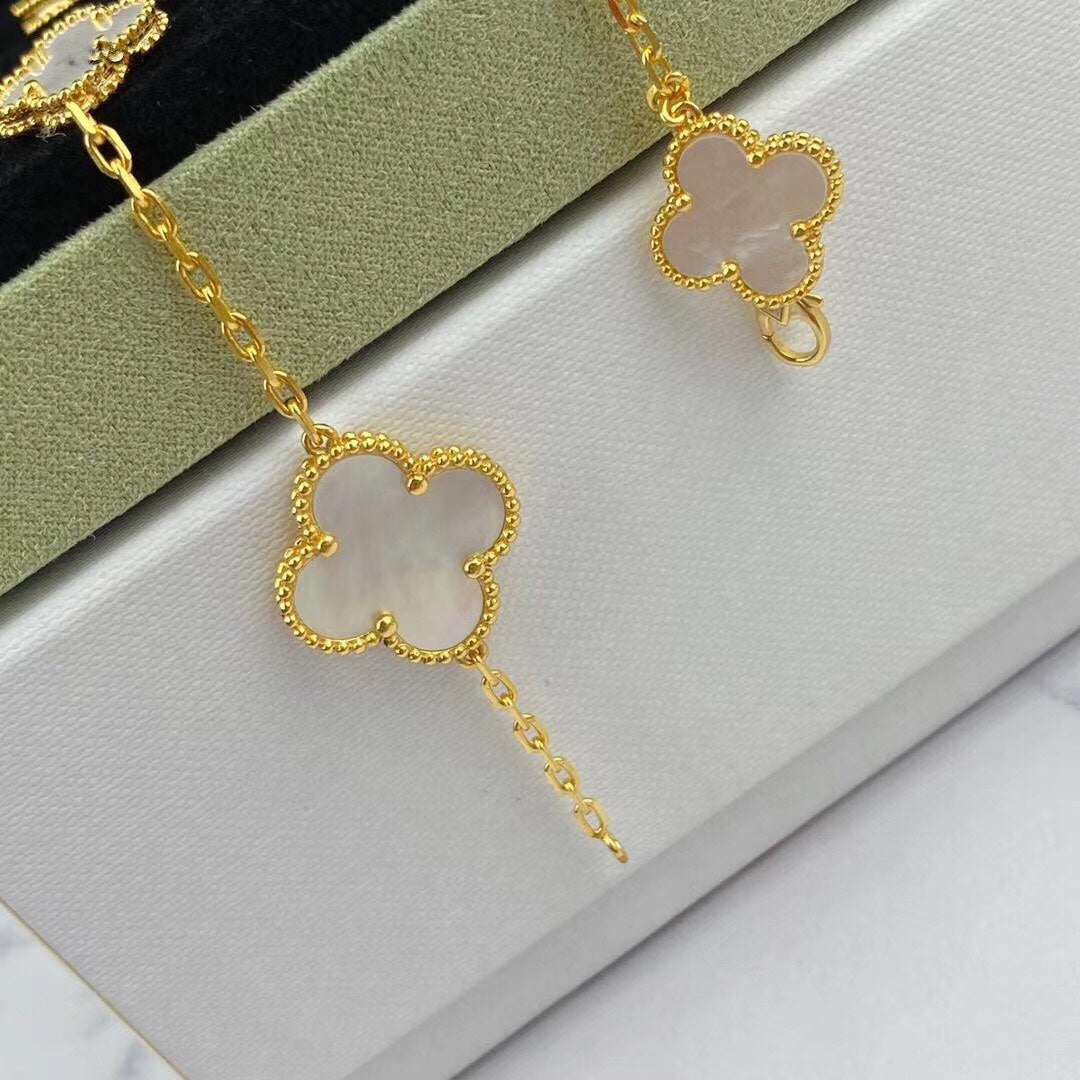 [✨ROSE💎]MAGIC CLOVER MOP GOLD BRACELET 5 MOTIFS
