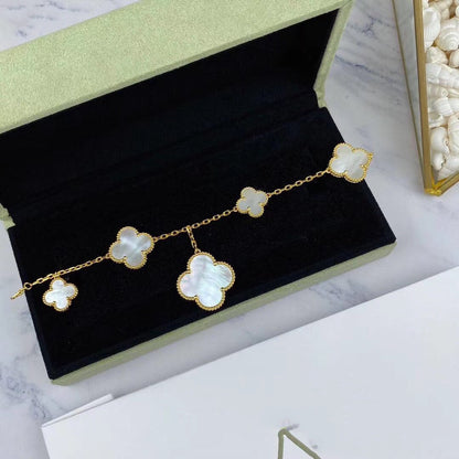 [✨ROSE💎]MAGIC CLOVER MOP GOLD BRACELET 5 MOTIFS