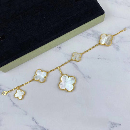 [✨ROSE💎]MAGIC CLOVER MOP GOLD BRACELET 5 MOTIFS