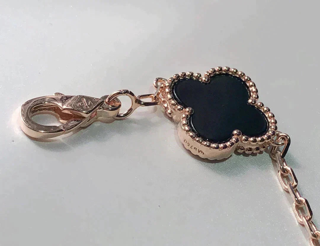[✨ROSE💎]CLOVER 5 MOTIFS MULTICOLOR BRACELET