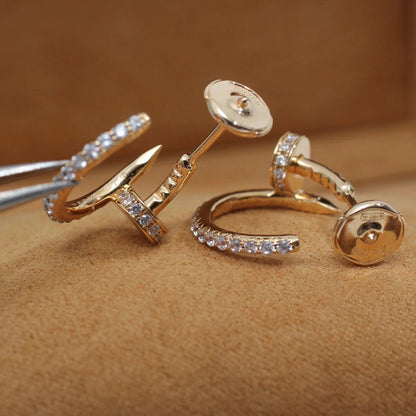 [✨ROSE💎]JUSTE FULL DIAMOND SMALL EARRINGS