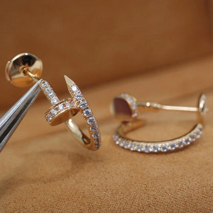 [✨ROSE💎]JUSTE FULL DIAMOND SMALL EARRINGS