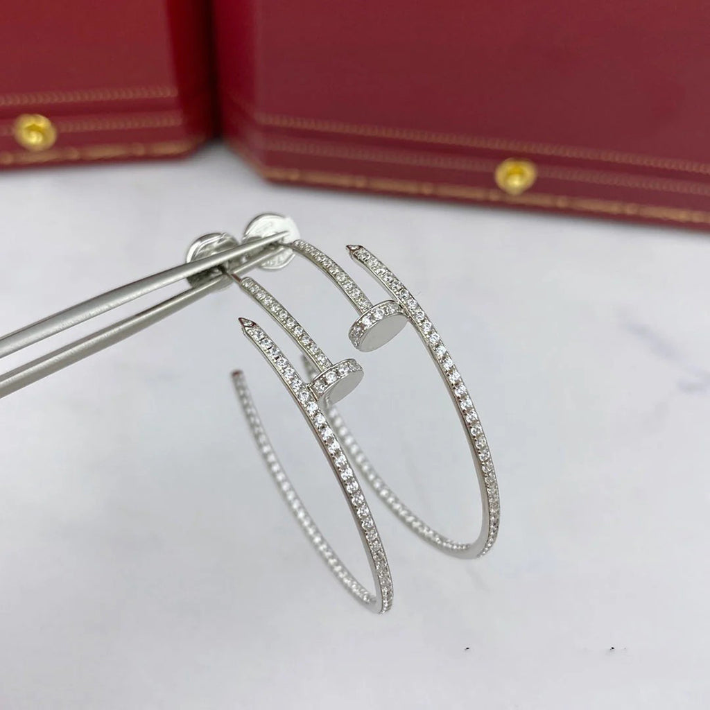 [✨ROSE💎]JUSTE FULL DIAMOND LARGE EARRINGS