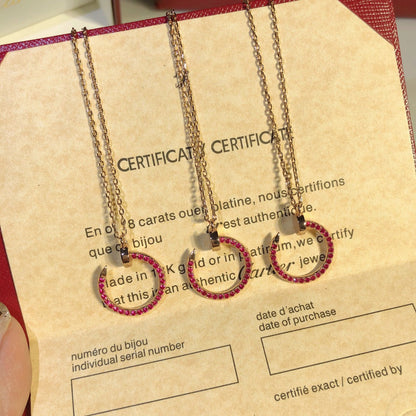 [✨ROSE💎]JUSTE NECKLACE RED FULL DIAMONDS