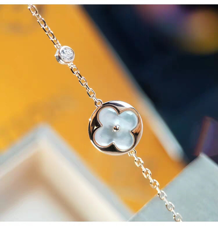 [✨ROSE💎]SUN MOP GOLD 1 DIAMOND NECKLACE