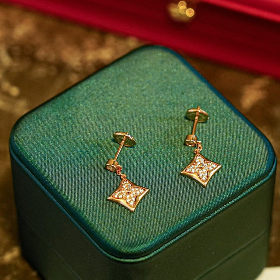 [✨ROSE💎]STAR DIAMONDS EARRINGS GOLD