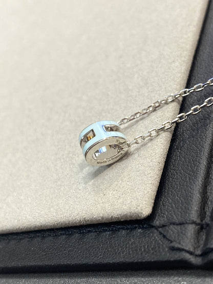 [✨ROSE💎]POP H LIGHT BLUE NECKLACE