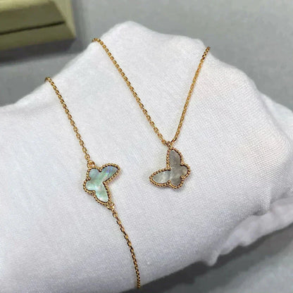[✨ROSE💎]BUTTERFLY DARK MOP BUTTERFLY BRACELET