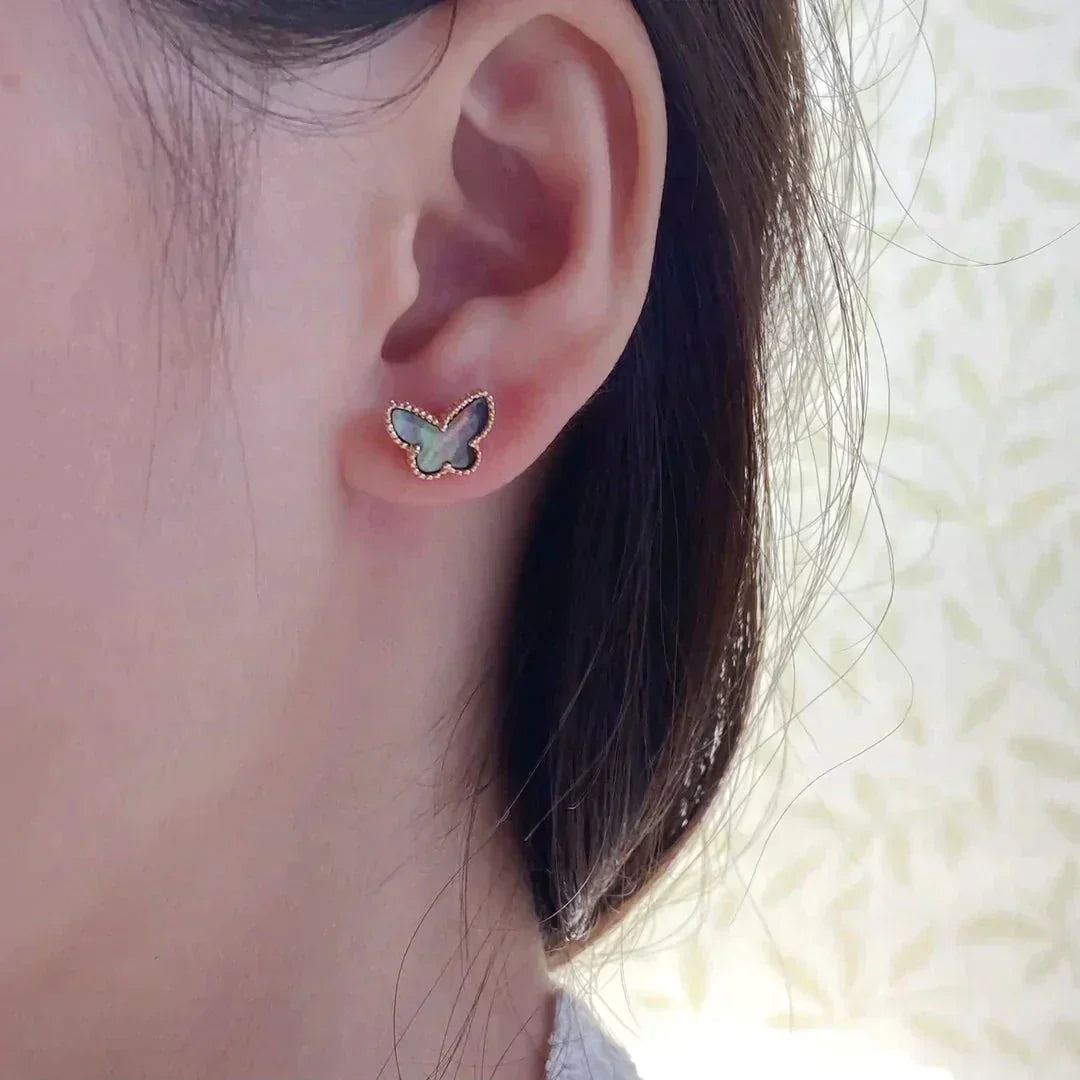 [✨ROSE💎]BUTTERFLY DARK MOP  EARRINGS