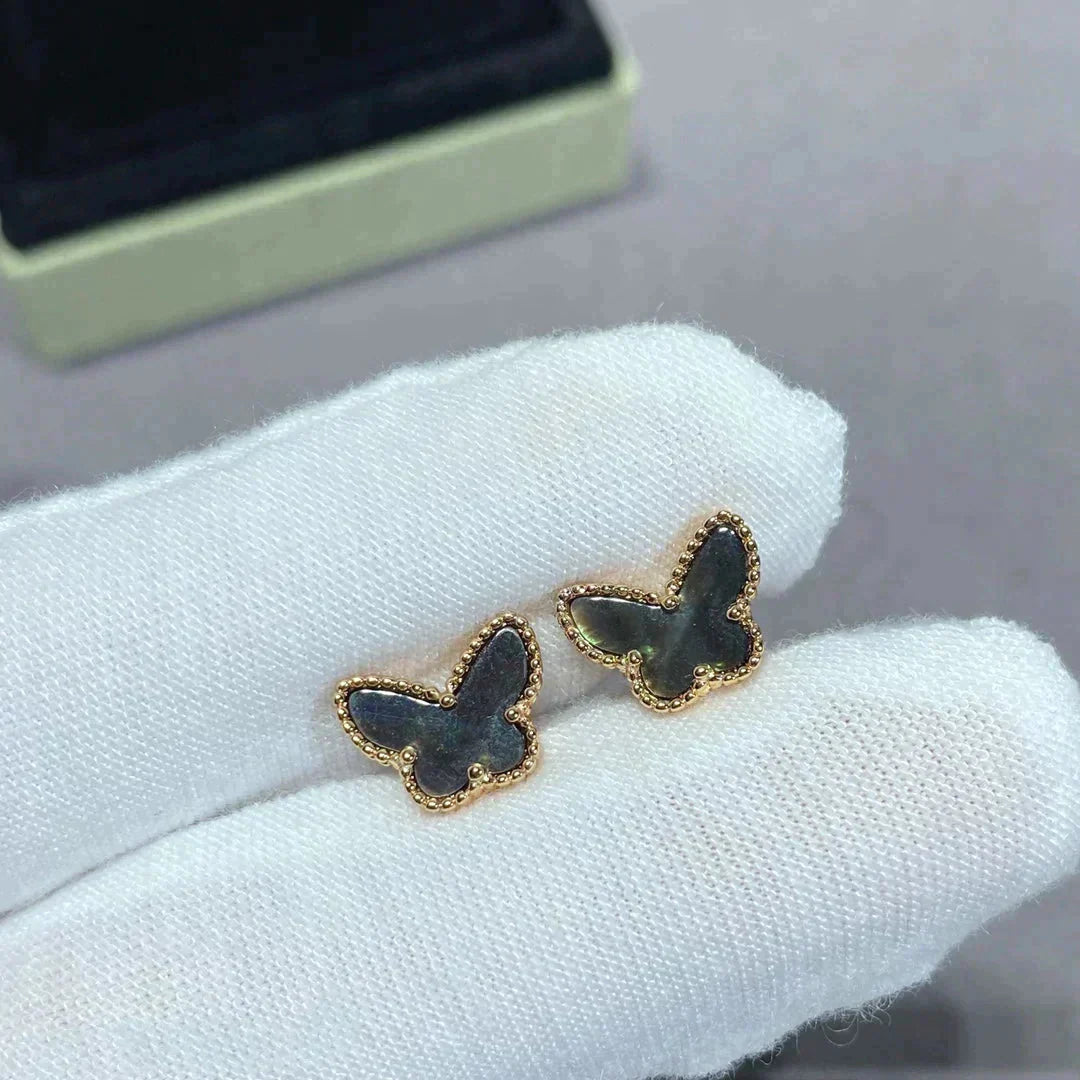 [✨ROSE💎]BUTTERFLY DARK MOP  EARRINGS