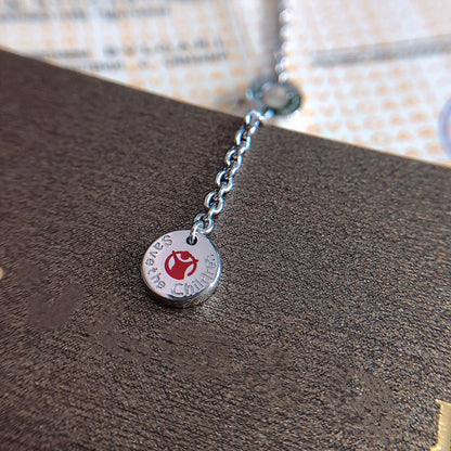[✨ROSE💎]ZERO 1 BLACK CERAMIC SILVER NECKLACE