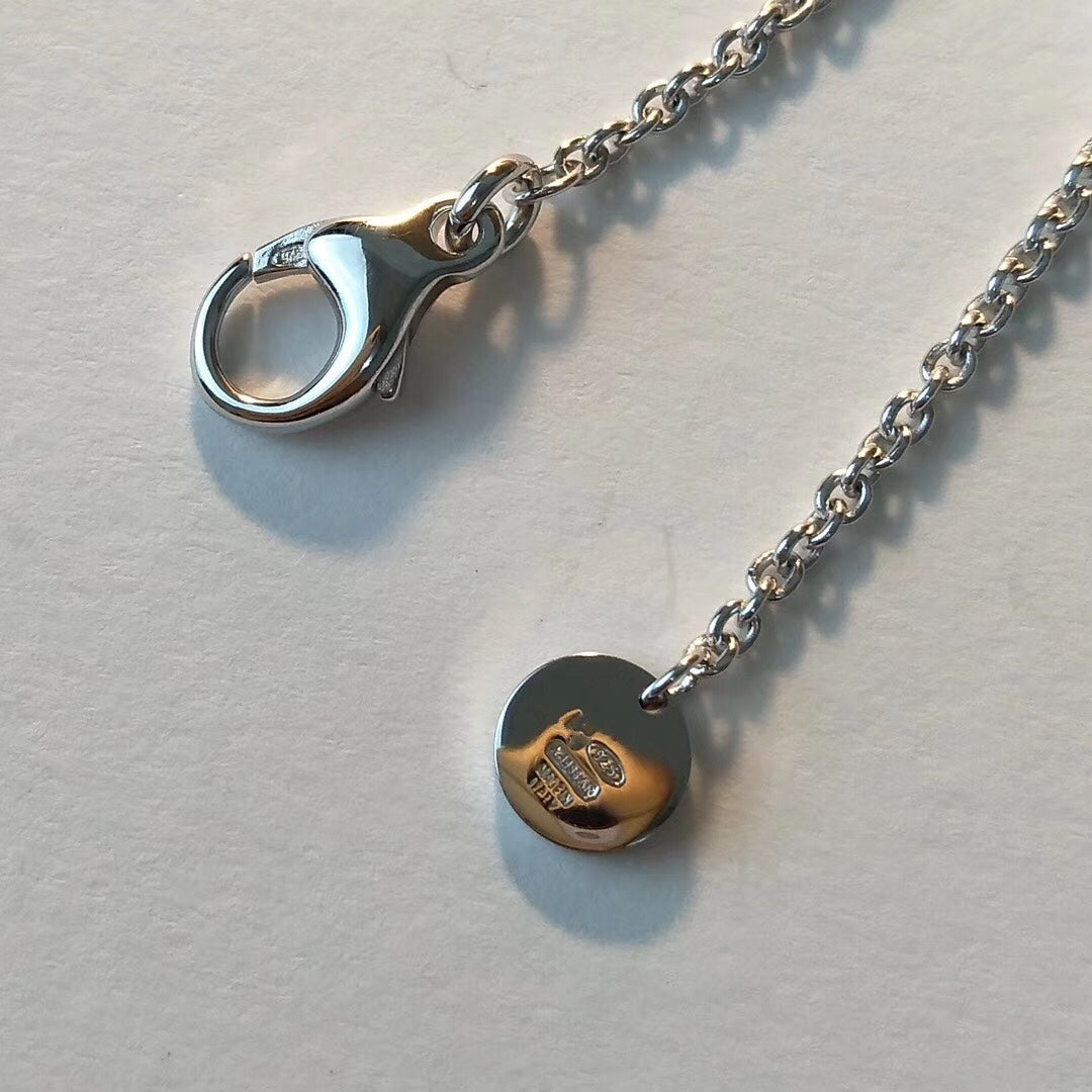 [✨ROSE💎]ZERO 1 BLACK CERAMIC SILVER NECKLACE