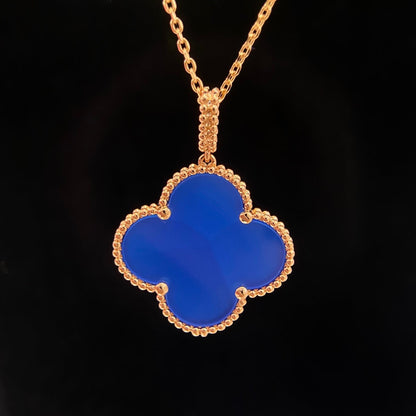 [✨ROSE💎]CLOVER 25MM NECKLACE TURQUOISE ROSE GOLD