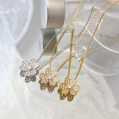[✨ROSE💎]FLOWER DIAMOND NECKLACE
