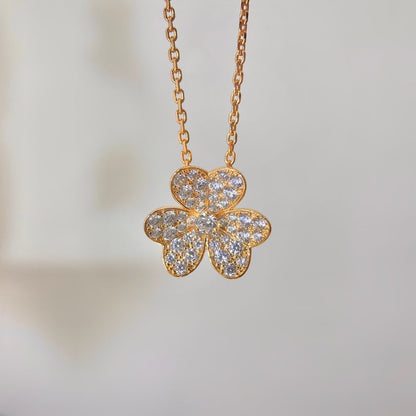 [✨ROSE💎]FLOWER DIAMOND NECKLACE