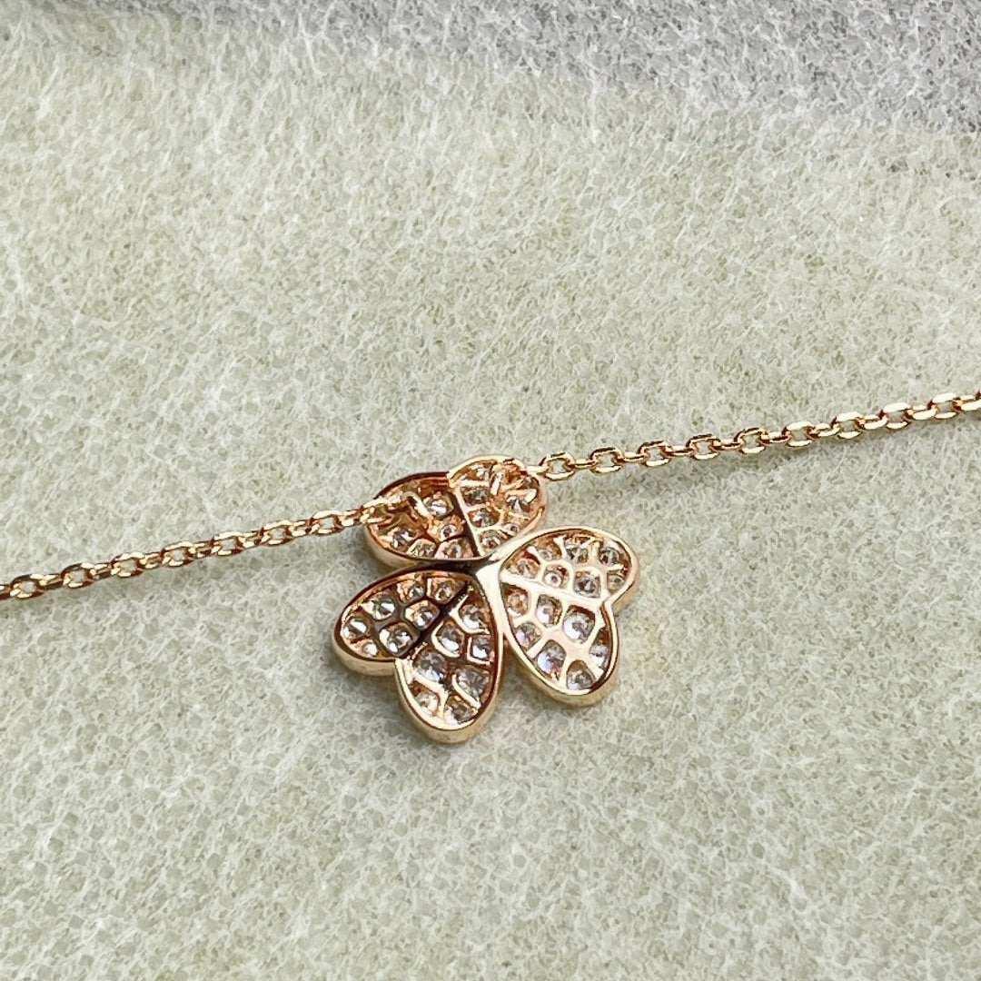 [✨ROSE💎]FLOWER DIAMOND NECKLACE