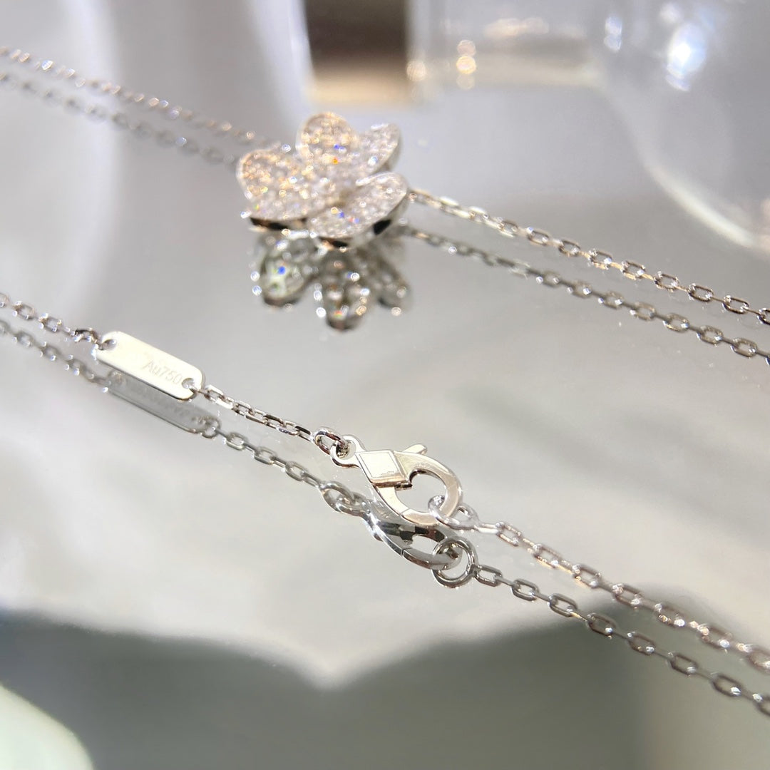 [✨ROSE💎]FLOWER DIAMOND NECKLACE