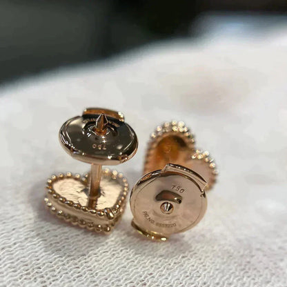 [✨ROSE💎]HEART CARNELIAN STUD EARRINGS