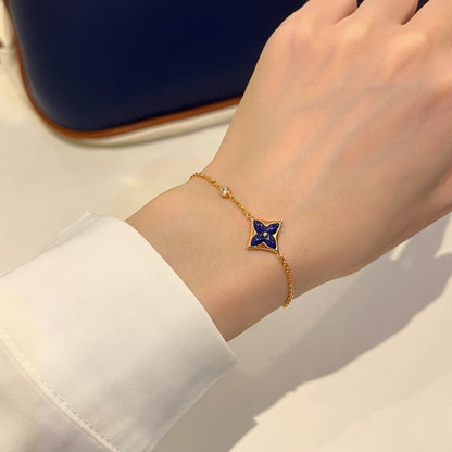 [✨ROSE💎]COLOR STAR PINK GOLD DIAMOND BRACELET