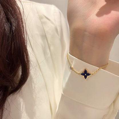 [✨ROSE💎]COLOR STAR PINK GOLD DIAMOND BRACELET