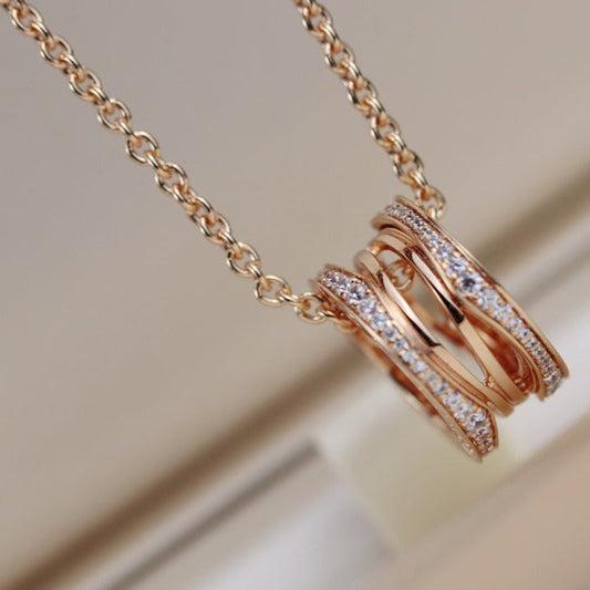 [✨ROSE💎]ZERO 1 PINK GOLD NECKLACE