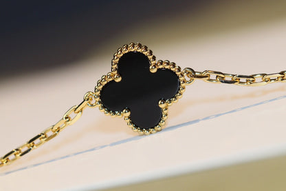 [✨ROSE💎]CLOVER 20 MOTIFS ONYX ROSE GOLD