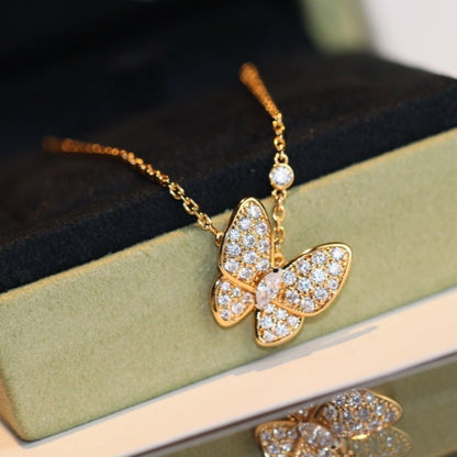 [✨ROSE💎]BUTTERFLY DIAMOND NECKLACE