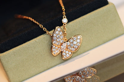 [✨ROSE💎]BUTTERFLY DIAMOND NECKLACE